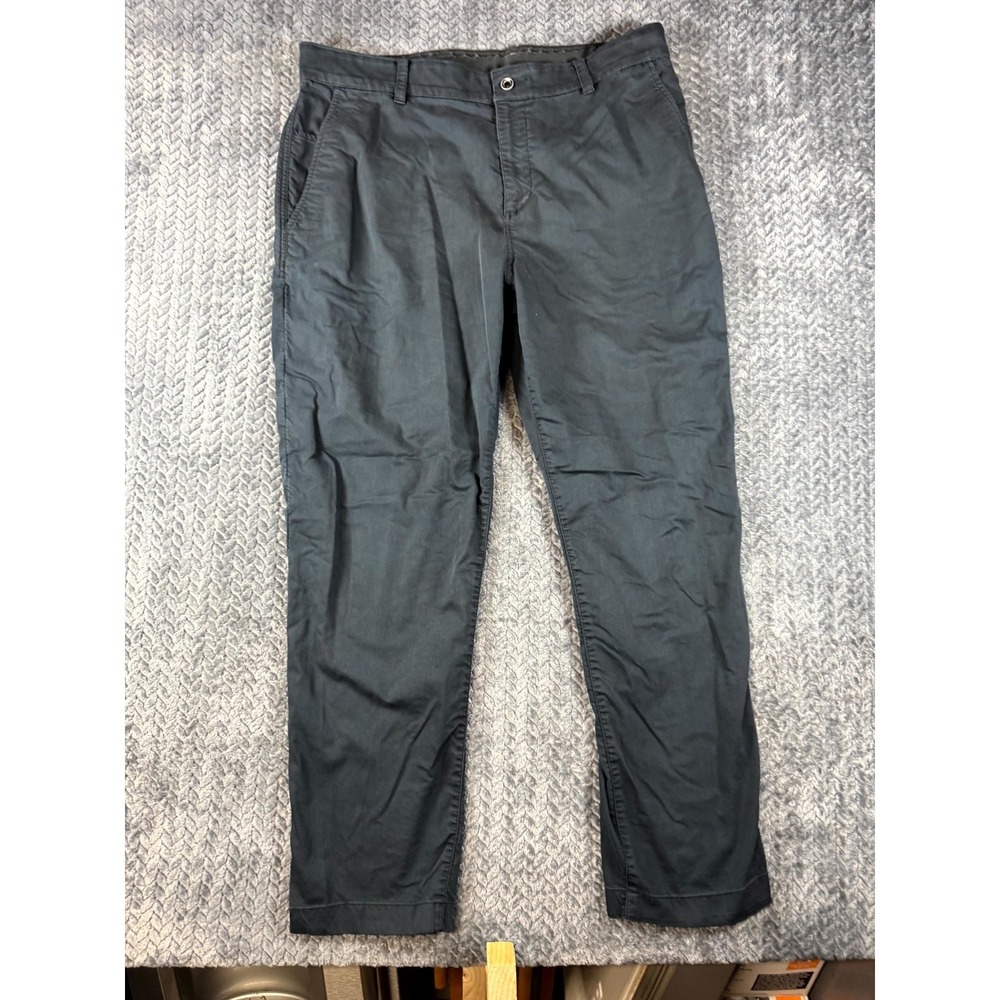 Nike Dri Fit Chino Pants Men 36x32 Black Stretch Classic Flat Front Straight Fit